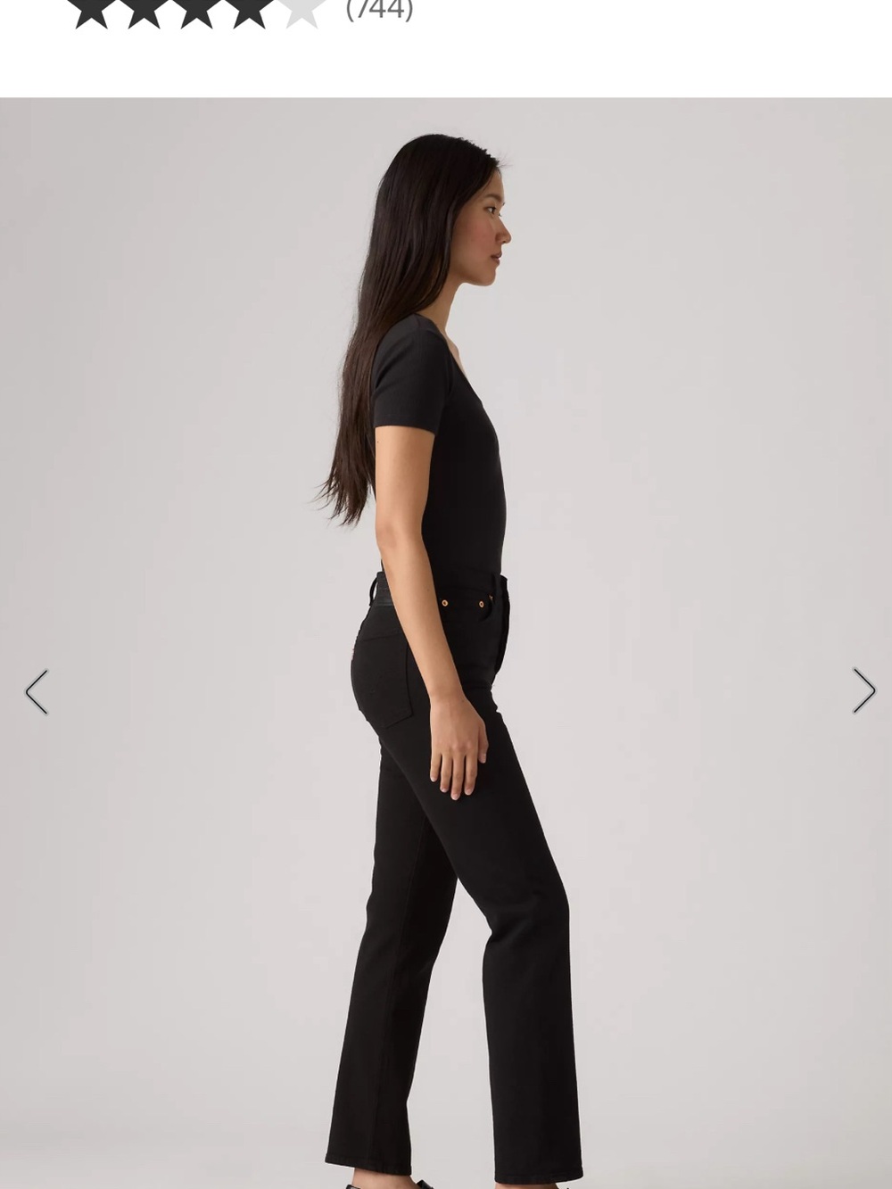 Levi’s Wedgie Straight Button Fly Black Jeans Size 30 - Picture 2 of 11